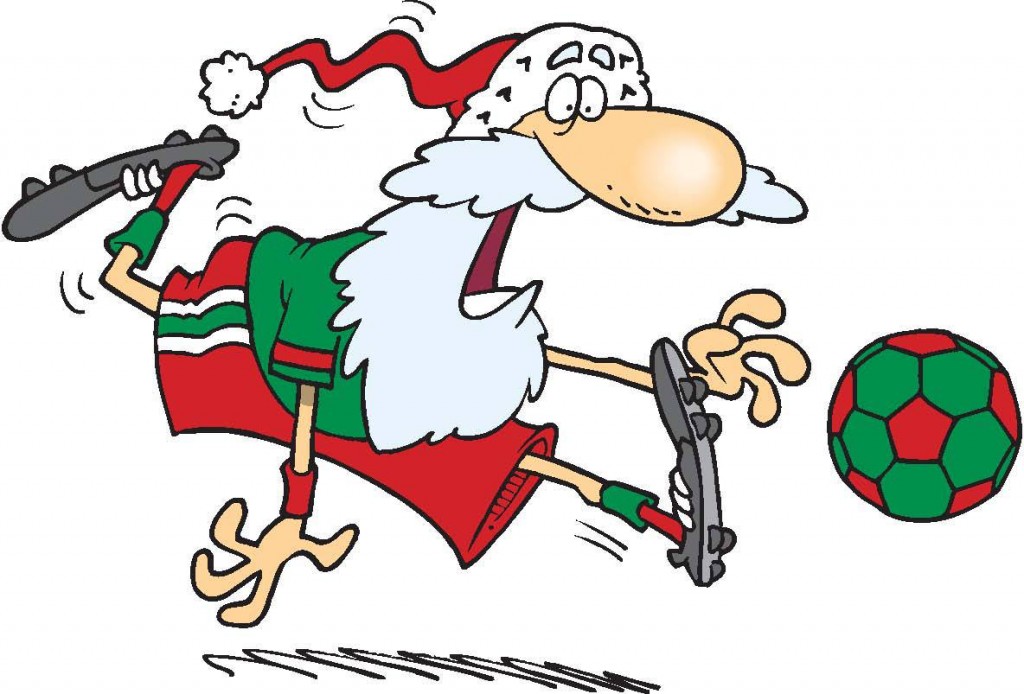 Santa Playing Soccer